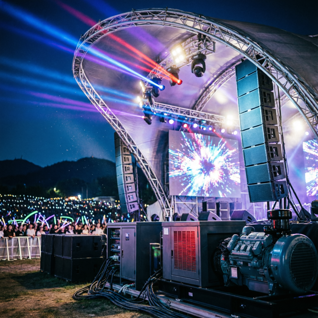 Geradores de energia para eventos e shows no Vale do Paraíba